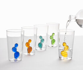 Ichendorf Milano &#39;Desert Plants&#39; glass, set of six, tall TRANSPARENT ICMI23DES066TRA