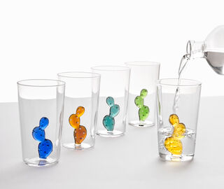 Ichendorf Milano 'Desert Plants' glass, set of six, tall TRANSPARENT ICMI23DES066TRA