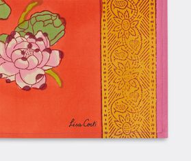 Lisa Corti &#39;Tea Flower&#39; placemat, set of four, red and orange ORANGE LICO23AME356MUL