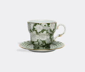 La DoubleJ 'Lilium Avorio Big Mama' cup and saucer GREEN LADJ22BIG741MUL