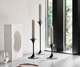 Karakter 'Jazz' candleholder, black BLACK KARA20JAZ064BLK