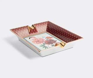 La DoubleJ 'Birdbloom' ashtray, bourdeaux MULTICOLOR LADJ26ASH084MUL