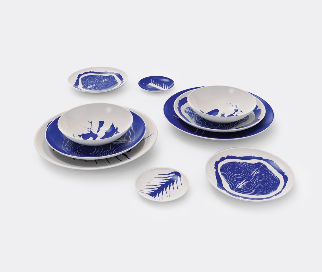 Cassina Tableware White And Blue Uni In White And Blue