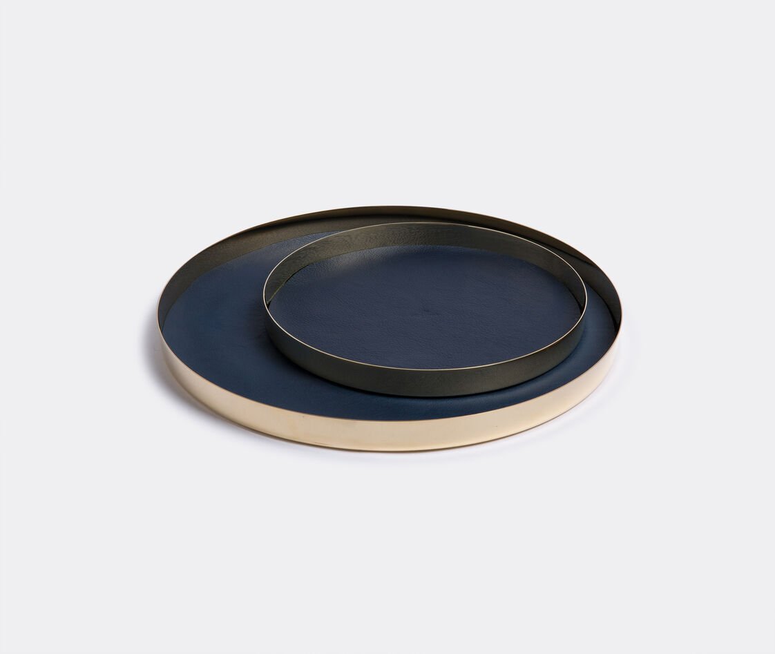 Shop Skultuna Serving And Trays Brass In Brass, Blue