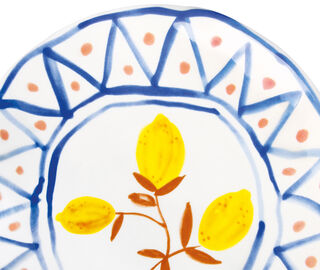 &amp;k Amsterdam 'Lemon Moroccan' dessert plate, set of four, multicolor MULTICOLOUR AMST25PLA756MUL