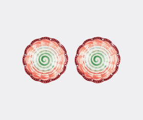Aquazzura Casa &#39;Alegria&#39; soup plate, set of two, coral MULTICOLOUR AQUA24ALE066RED