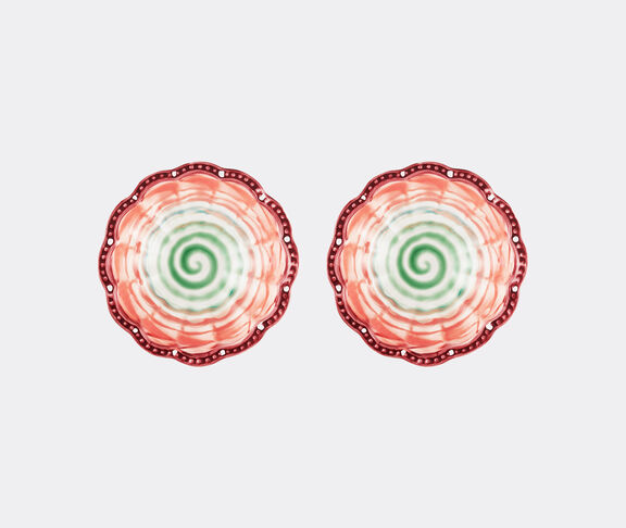 Aquazzura Casa 'Alegria' soup plate, set of two, coral MULTICOLOUR AQUA24ALE066RED