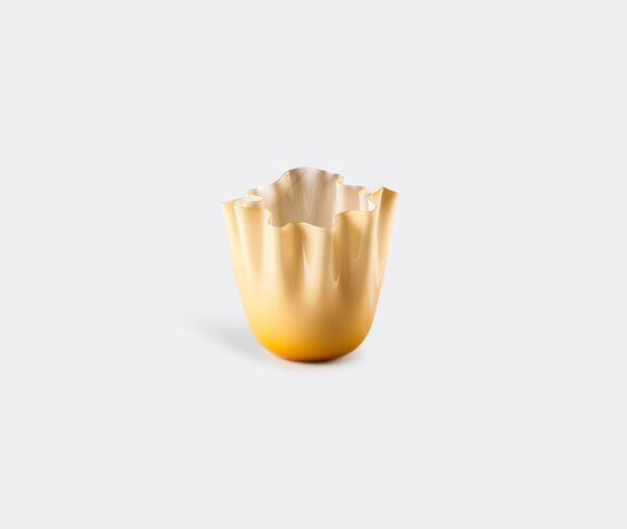 Venini 'Fazzoletto Opalino' vase, M, amber amber, white ${masterID}