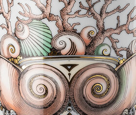 Rosenthal &#39;&Eacute;toiles de la Mer&#39; mug with lid MULTICOLOUR ROSE23MUG012MUL