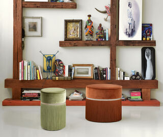Lorenza Bozzoli Couture 'Couture' ottoman, small, light green LIGHT GREEN LOBO20COU233GRN