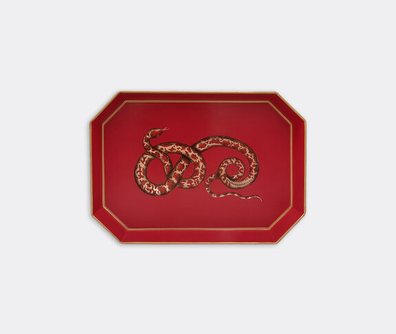 Les-Ottomans 'Fauna' hand painted iron tray, snake undefined ${masterID}