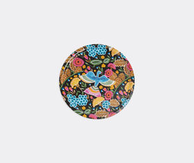 La DoubleJ 'Colombo Nero' round printed tray MULTICOLOUR LADJ22ROU696MUL