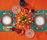 La DoubleJ 'Dragon Flower' tablemat, set of two, turquoise turquoise LADJ23TAB263MUL