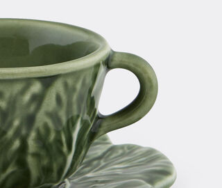 Bordallo Pinheiro 'Couve' coffee cup and saucer, set of four GREEN BOPI23COU598GRN
