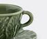 Bordallo Pinheiro 'Couve' coffee cup and saucer, set of four Green BOPI23COU598GRN