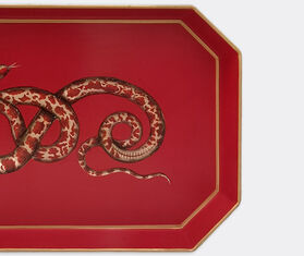 Les-Ottomans 'Fauna' hand painted iron tray, snake MULTICOLOUR OTTO23FAU125MUL