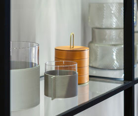 Poltrona Frau Leather pot, small GREY POFR20LEA508GRN