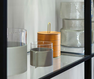 Poltrona Frau Leather pot, small GREY POFR20LEA508GRN