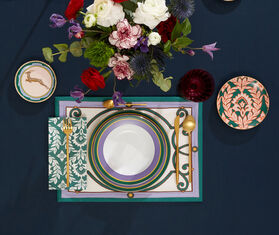 La DoubleJ &#39;Rainbow Purple&#39; soup plate, set of two PURPLE LADJ24SOU321PUR