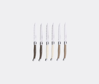 Jean Dubost Laguiole 'Block' steak knife, set of six, silver SILVER JEDL24KNI115SIL