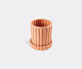 Seletti &#39;Magna Graecia, Dorico&#39; terracotta vase with saucer TERRACOTTA SELE23TER023TER