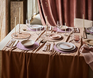 HestiaLiving 'Soleil' round tablemat, set of two, fawn MULTICOLOUR HELI25SOL627BEI