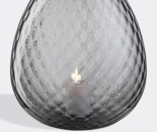 NasonMoretti 'Macram&eacute;' candle holder, extra large, grey GREY NAMO22CAN833GRY