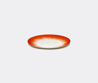 Serax 'D&eacute;' starter plate, variation 5, set of two, white and red WHITE SERA24PLA315WHI