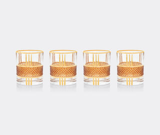 Les-Ottomans 'Amber Gold' tumbler, set of four, gold MULTICOLOUR OTTO26AMB008MUL