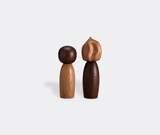 L'Objet 'Picanto Wood' salt and pepper mill, set of two LIGHT BROWN LOBJ23PIC498BRW