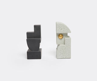L'Objet 'Cubisme' bookend BLACK LOBJ17CUB461BLK