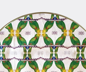 Les-Ottomans Patch NYC tray, green and white MULTICOLOUR OTTO20PAT467MUL