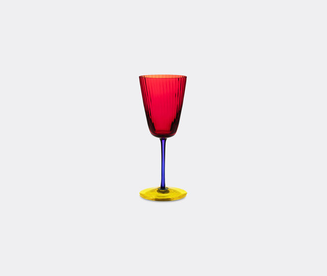 Dolce&Gabbana Casa 'Carretto Siciliano' white wine glass, red and yellow RED DGCA22HAN642MUL