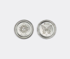 Gucci 'Sun and Butterfly' coaster, set of two SILVER GUCC22COA850SIL