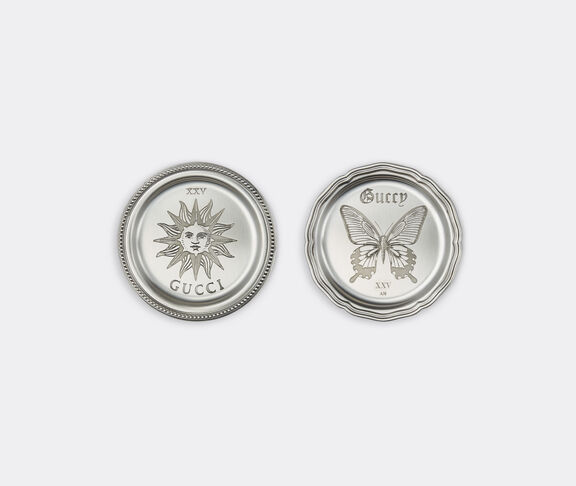 Gucci 'Sun and Butterfly' coaster, set of two SILVER GUCC22COA850SIL