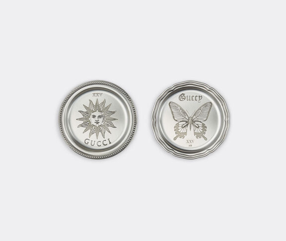 Gucci 'Sun and Butterfly' coaster, set of two silver ${masterID}