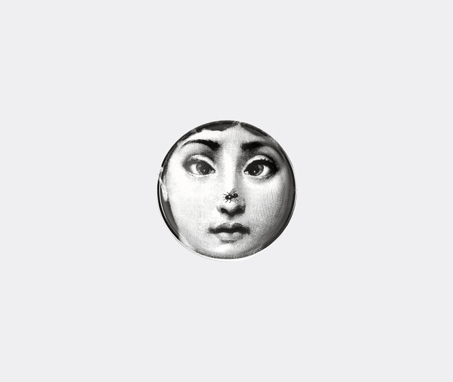 Fornasetti 'Tema e Variazioni N.363' round ashtray, black and white WHITE FORN24ROU321MUL