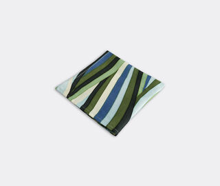 L'Objet 'Linen Sateen Landscape' napkins, set of four, blue and green BLUE LOBJ23LIN320GRN