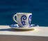 THEMIS Z 'Athenee Peacock' espresso cup and saucer, blue blue THEM24ATH150BLU