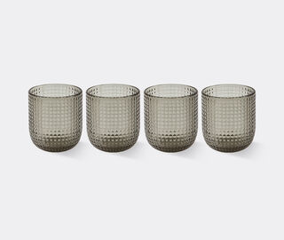 POLSPOTTEN 'Rooftop' tumbler, set of four, light grey GREY POLS25TUM331GRY