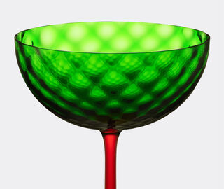 Dolce&amp;Gabbana Casa 'Carretto Siciliano' champagne glass, green and yellow GREEN DGCA22CHA697MUL