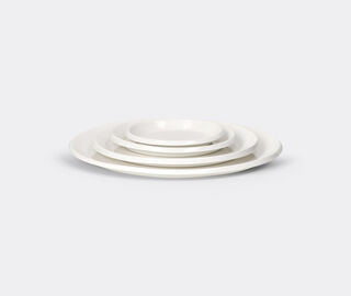 Pomax 'Kojin' dinner plate, set of four, white WHITE POMA26KOJ421WHI