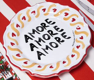 Casa Alessandro Enriquez 'Amore, Amore, Amore' presentation plate, multicolor MULTICOLOUR ALEN26AMO690MUL
