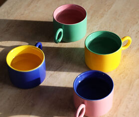 &amp;k Amsterdam &#39;Chiquito&#39; mug, set of four, multicolor MULTICOLOUR AMST25MUG878MUL