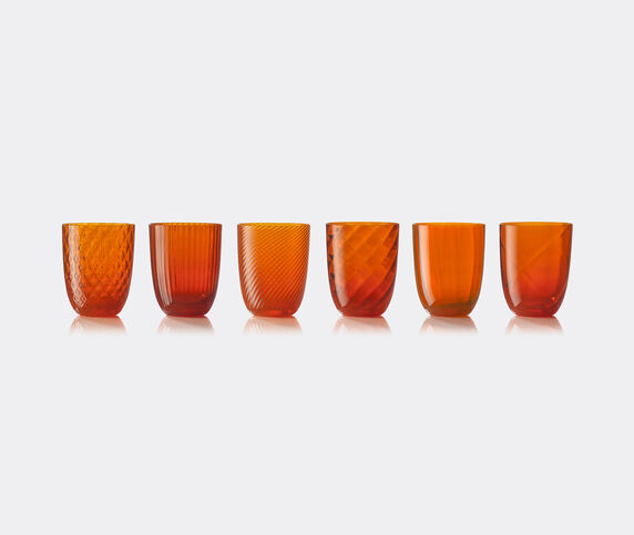 NasonMoretti 'Idra' water glass, set of six, orange