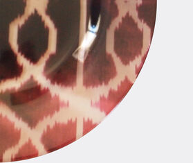 Les-Ottomans 'Ikat' glass plate, red and white MULTICOLOUR OTTO20IKA535MUL