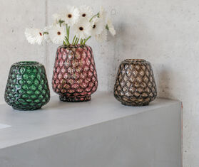 XLBoom &#39;Kuro Prism&#39; vase, small, moss green GREEN XLBO25KUR513GRN