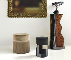 Lorenza Bozzoli Couture &#39;Couture&#39; ottoman, medium, beige BEIGE LOBO20COU271BEI