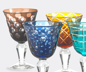 POLSPOTTEN 'Cuttings' wine glass, set of six MULTICOLOUR POLS22WIN447MUL