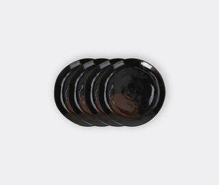 Pomax 'Cycle' dessert plate, set of four, brown MULTICOLOUR POMA26CYC194MUL